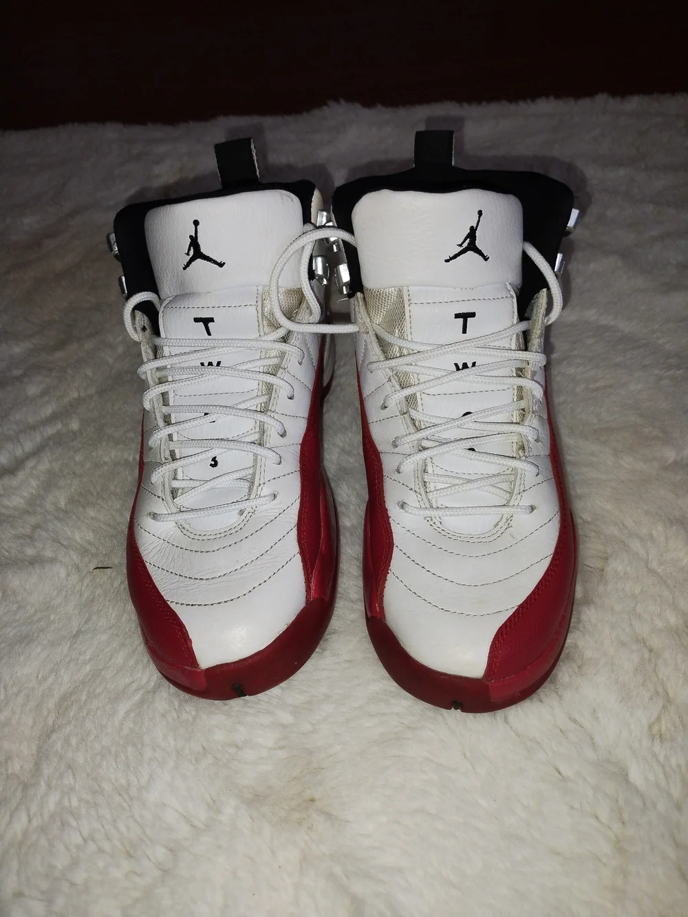 Jordan Men’s White and Red Basketball Shoes